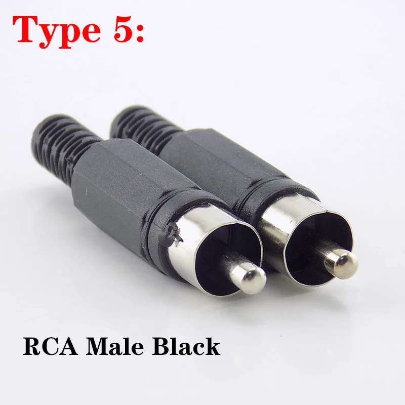DC Plug Male Female RCA Adaptor Terminals DIY Wire Cable Electrical Socket Outlet Power Adapter 4.0mm 5.5mm Jack Connector A4