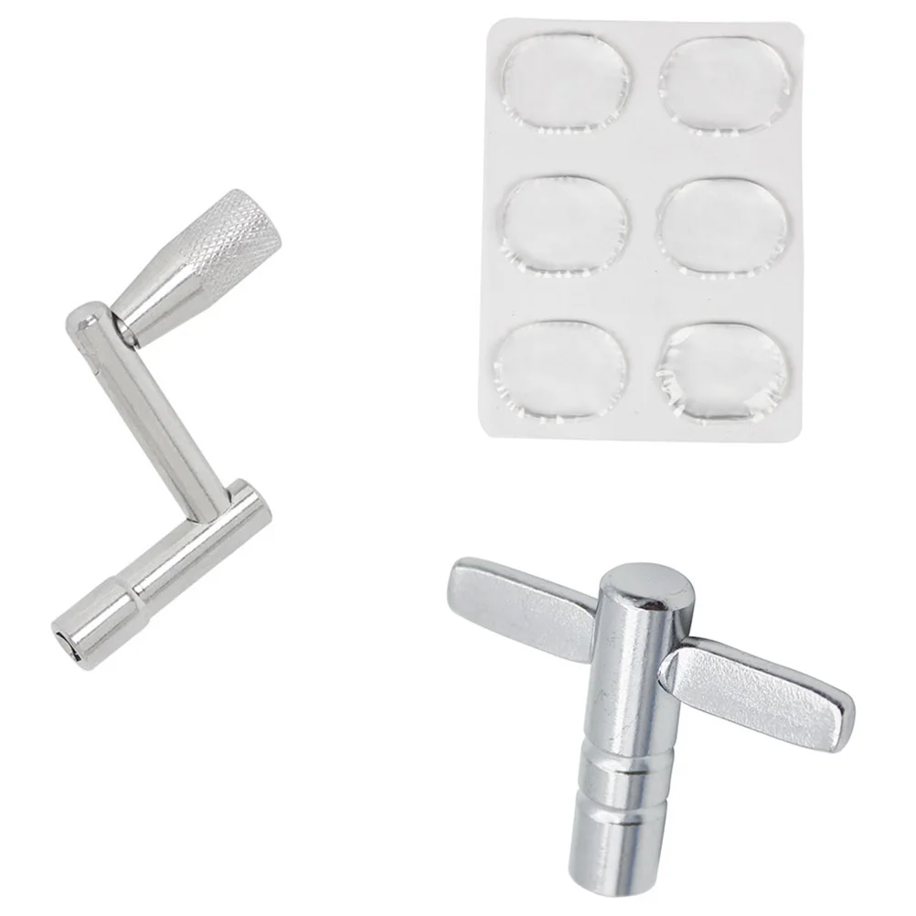 

1 Set Drum Key Tool Silicone Drum Mute Pad Snare Bass Hi-Hat Accessory For Practice Live Studio Use Durable Tuning