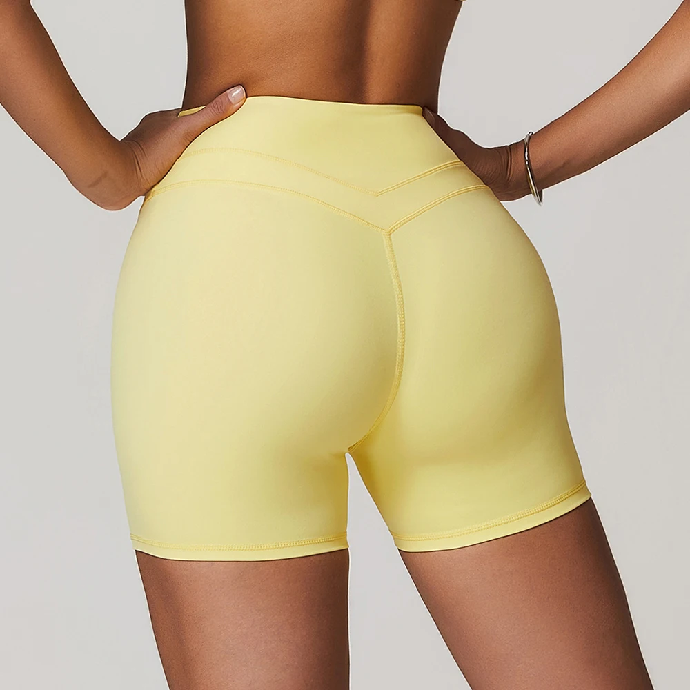 

Women Sports Yoga Shorts High Waist Hip lift Yoga Pants Fitness Cycling Quick Dry Breathable Yoga Women's 3 points Yoga Shorts