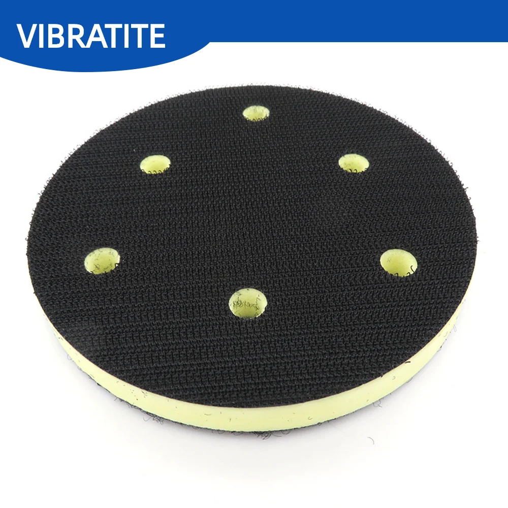 5 Inch 125mm 6-Hole PU Foam Interface Pad for Hook and Loop Sanding Disc Backing Pad Polishing Power Sander Accessories