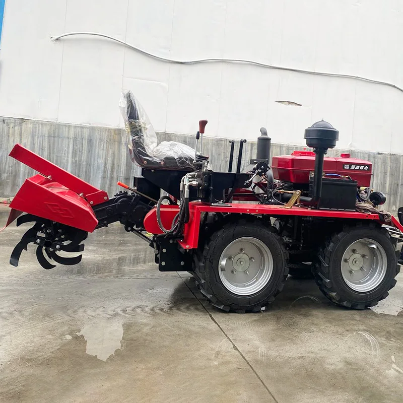 

Многофункциональный колесный микрокультиватор с индивидуальными настройками, удобный в использовании, роторный культиватор и плужная машина, четырехколесный трактор