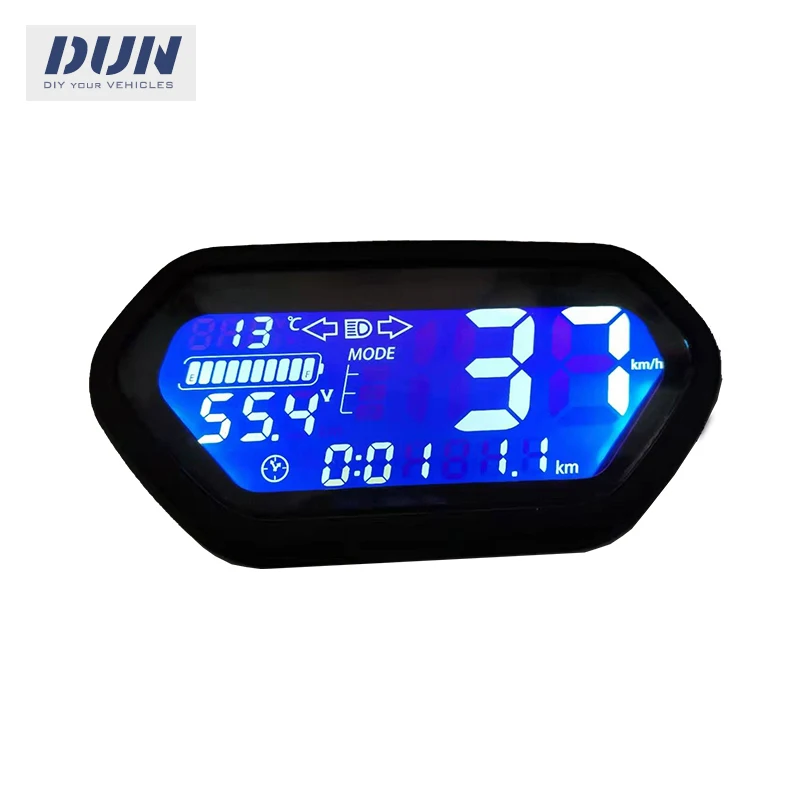 48V-144V Universal Phase/Hall/ ONE-LIN Speed Sensor LCD Speedometer Display For Electric Scooter Motorcycle