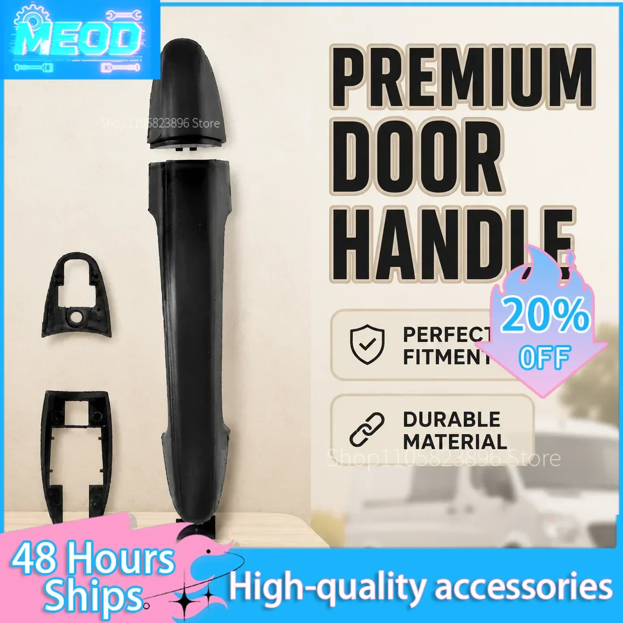 MEOD Side Door Exterior Pull Handle Replacement OE 9067600170 For Mercedes Sprinter VW Crafter Door Handle Bar Anti Rust