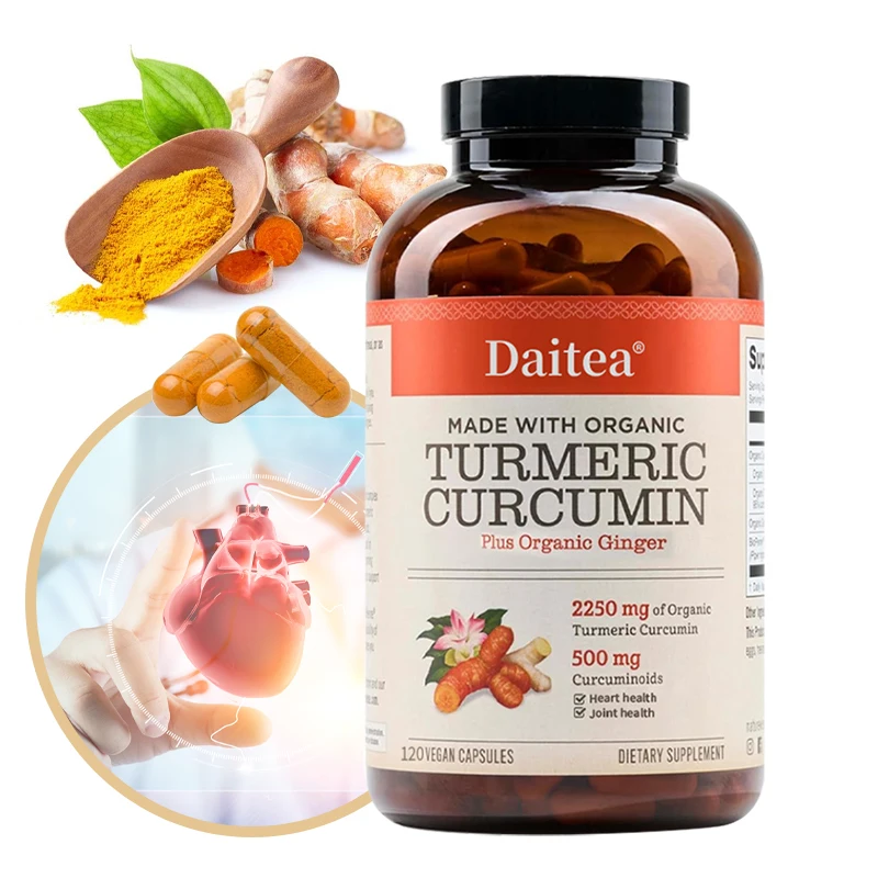 Curcumin Turmeric 2250 Mg | 95% Curcumin and BioPerine Black Pepper Extract for Cardiovascular Health Joint Health