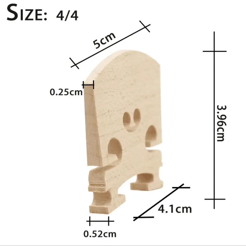 High Quality Maple Wood Regular Acoustic Violin Bridge 1/8 & 1/4 & 1/2 & 3/4 & 4/4 Optional Sizes Durable Violin Bridge