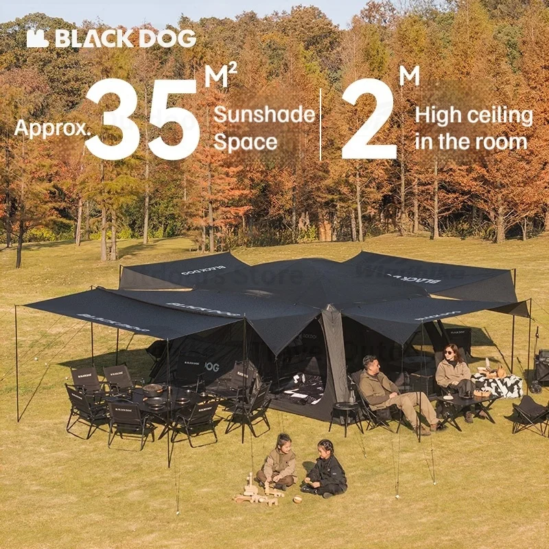

Палатка BLACKDOG для кемпинга на 3-5 человек, семейная, 4-сезонная, 210D, ультралегкая, раскладная, портативная, для активного отдыха, складная вилла-палатка