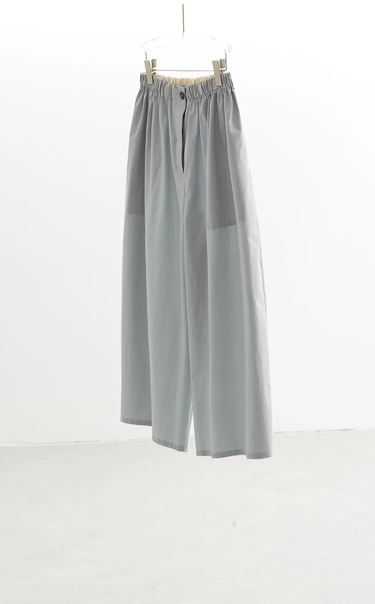 Plus-Size Summer A-Line Women's Wide-Leg Pants, Loose Thin Cropped Pants, Casual Carrot Pants