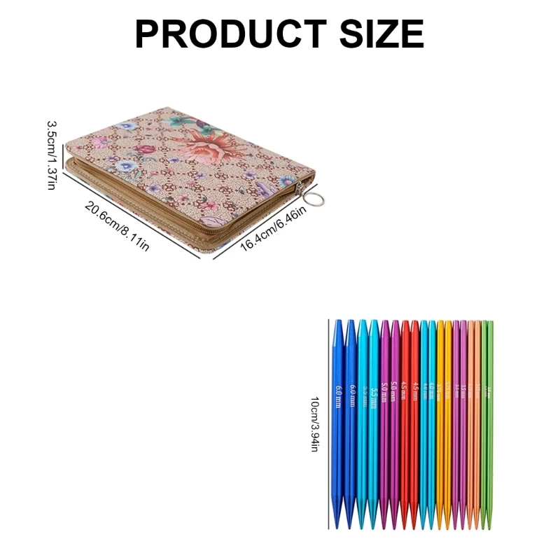 Aluminum Interchangeable Knitting Needle 3.0mm-6.0mm for Knitting Sweater Sock 45BE