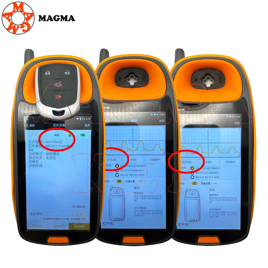 MAGMA مفتاح السيارة عن بعد 315 ميجا هرتز HYQ2AB 433 ميجا هرتز ID46 رقاقة لكاديلاك إسكاليد/ESCALADE ESV 2015-2019 XTS CTS CT6 ATS HYQ2EB HYQ2AB