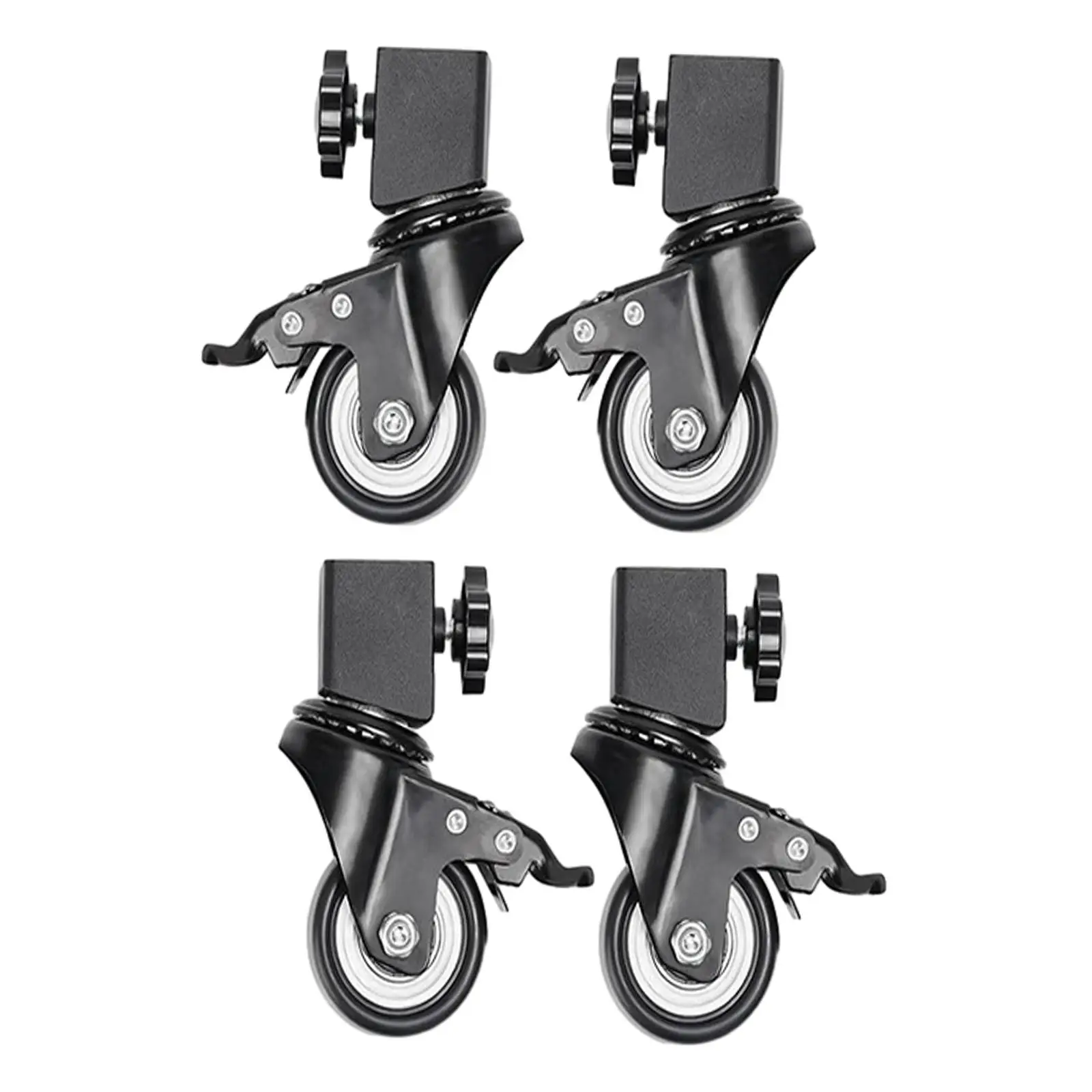 4x Griddle Caster Wheels Set with Lock Portable Durable 360 Degree Rotation Swivel Wheels for Backyard Camping Outdoor