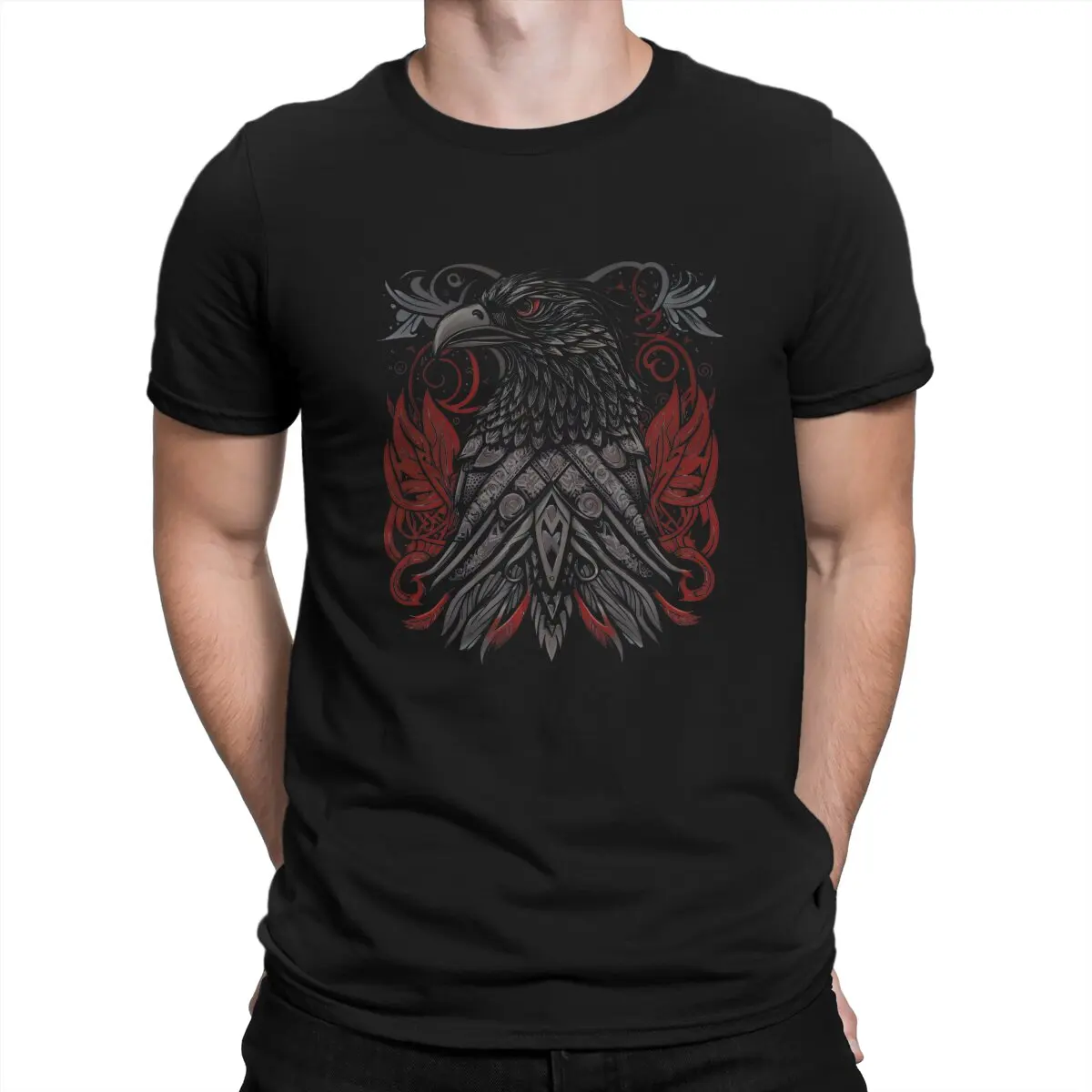 Camiseta de poliéster especial de cresta de cuervo Vikingo, Yggdrasil, alta calidad, nuevo diseño, Idea de regalo, cosas