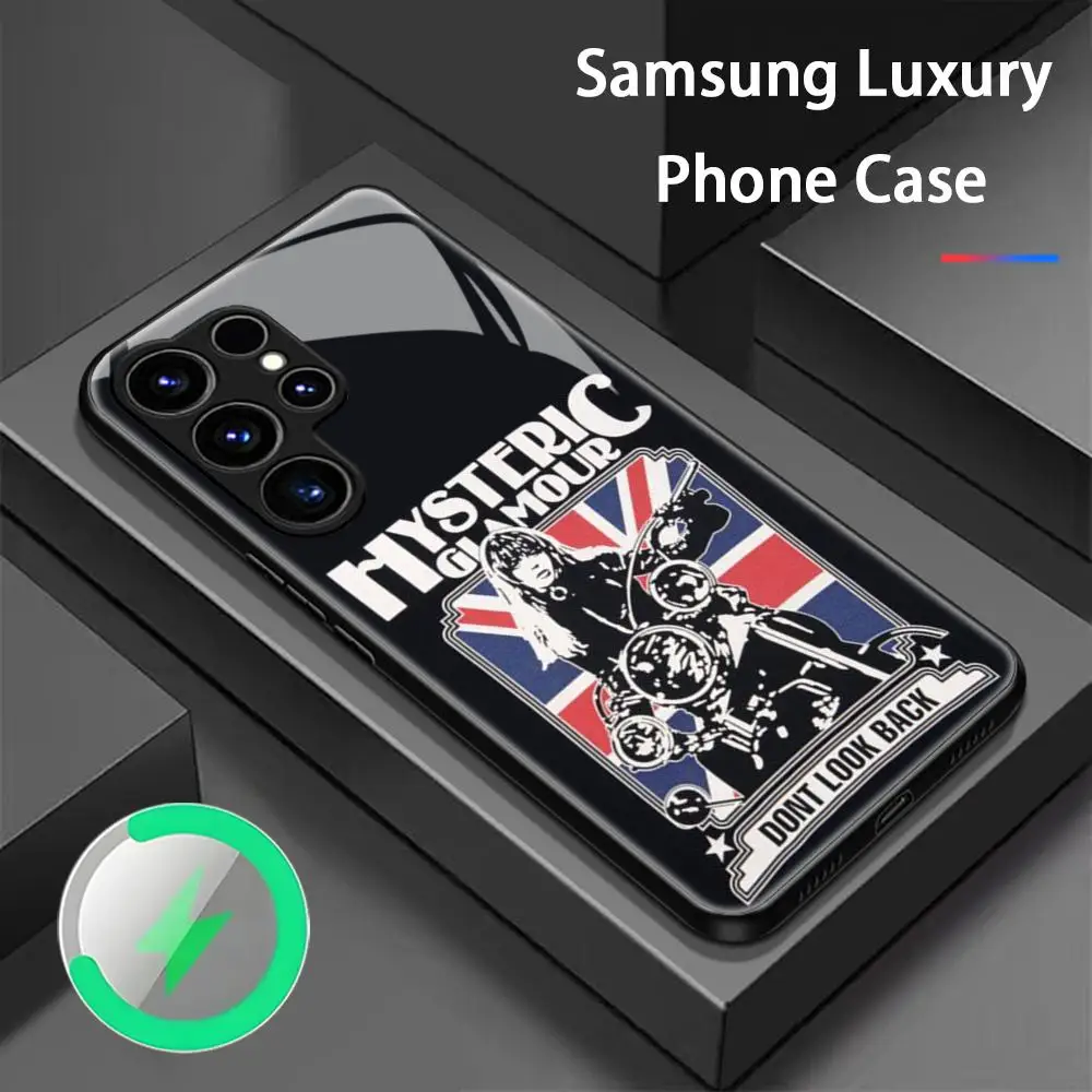 Hysteric Glamour Phone Case For Samsung S26 S25 S24 S23 S22 S21 S20 Plus Ultra Fold A Glass Magnetic Case