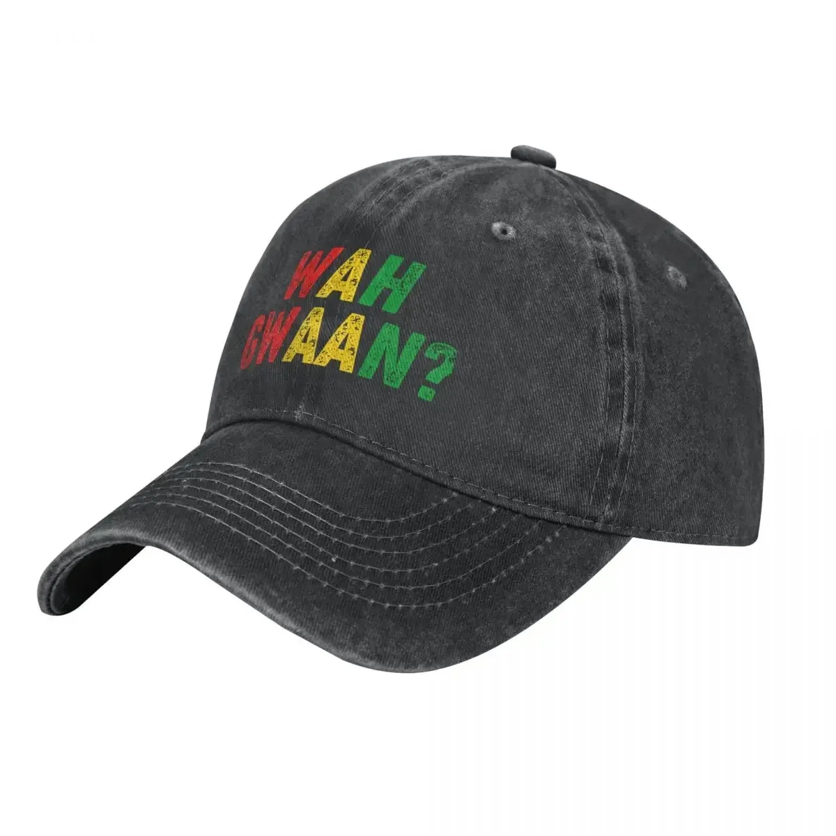 Wah Gwaan Jamaican Patois Slang for What's up Reggae Rasta Colors Cowboy Hat black Hat Luxury Brand Rave Golf Women Men's