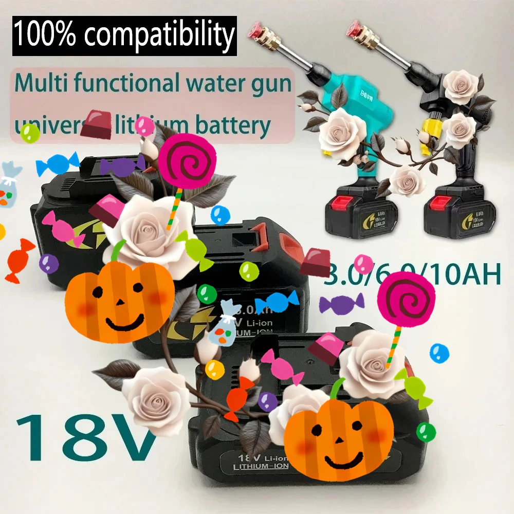 

100% NEW 18V lithium battery wireless car washing machine dedicated battery water gun electric tool battery cleaning