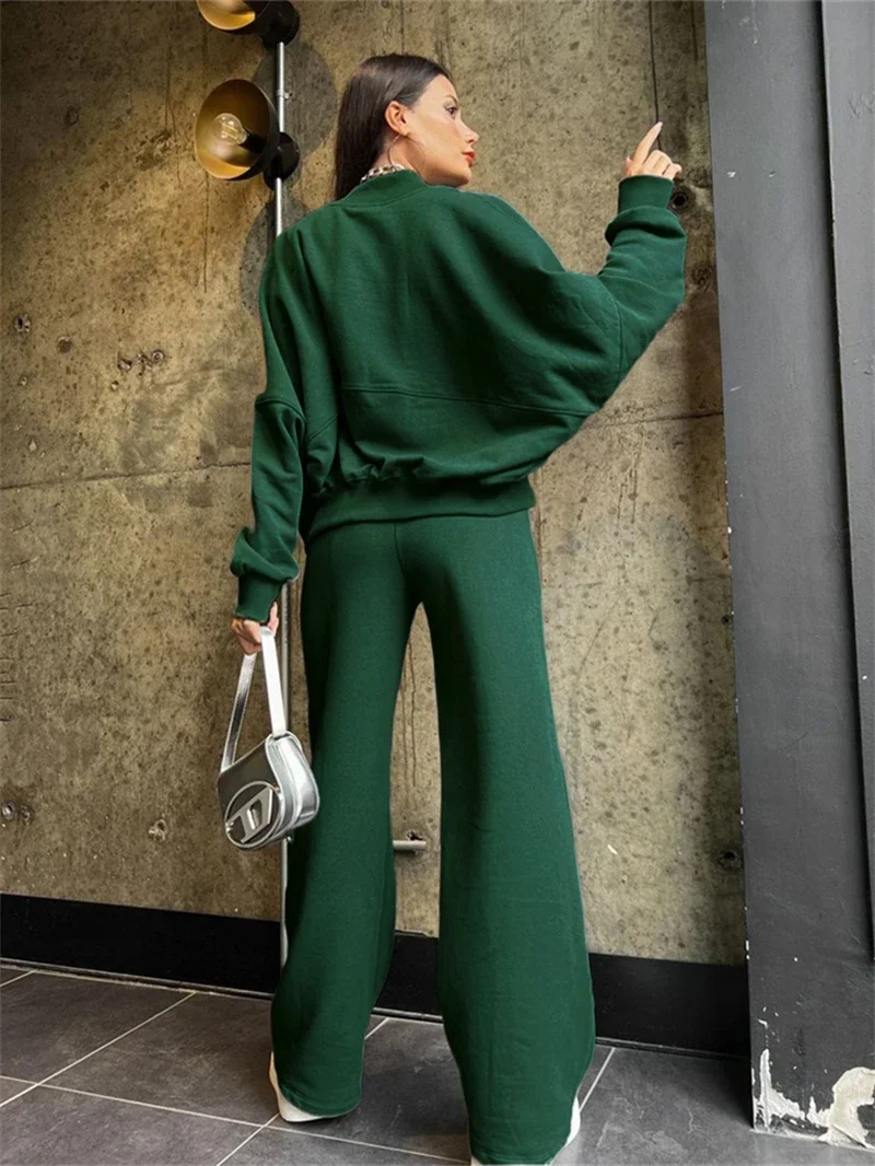 Fashion 2 Piece Sets Women Outfit Autumn Clothes Women 2024 Solid Jacket Top and Pants Sets Streetwear Sweatsuits Woman Sets