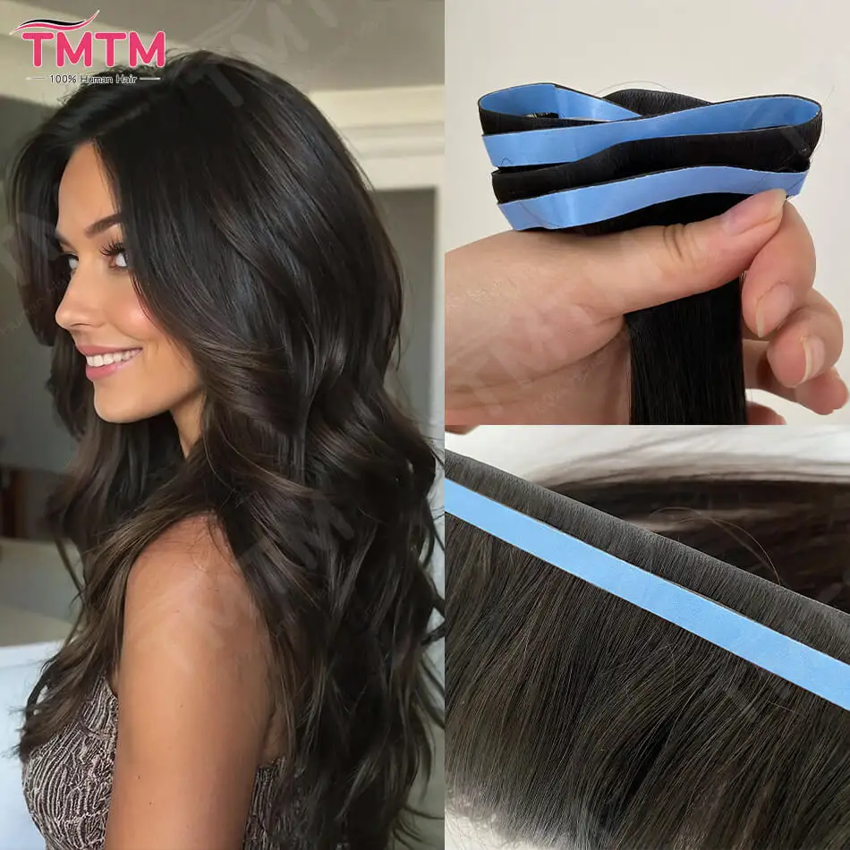 

Invisible Tape In Weft Human Hair Extensions 50g/pc Seamless Skin Weft Tape In Hair Extension 80cm Width Long Straight Tape Weft