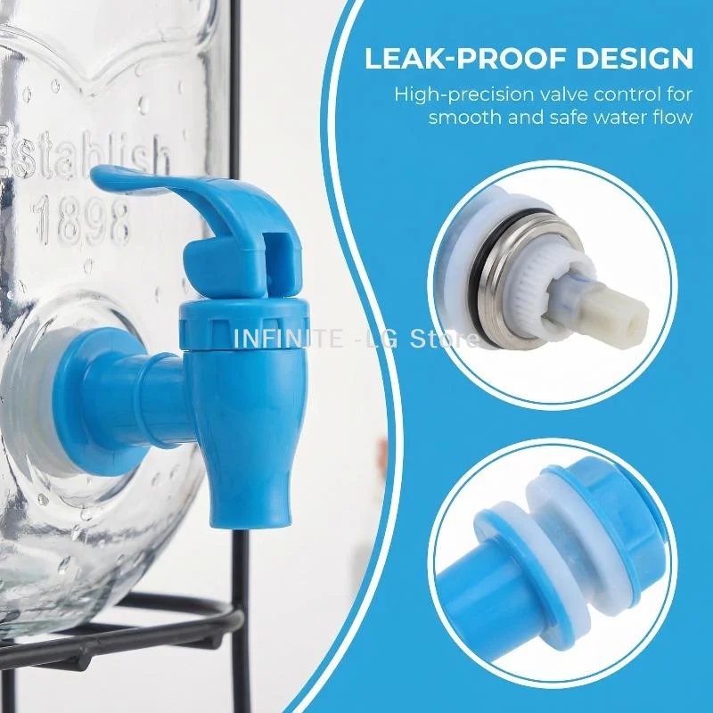 

1/5 шт. стеклянная бутылка-бочка для воды, герметичный кран для воды из полипропилена 17 мм с встроенным фильтром