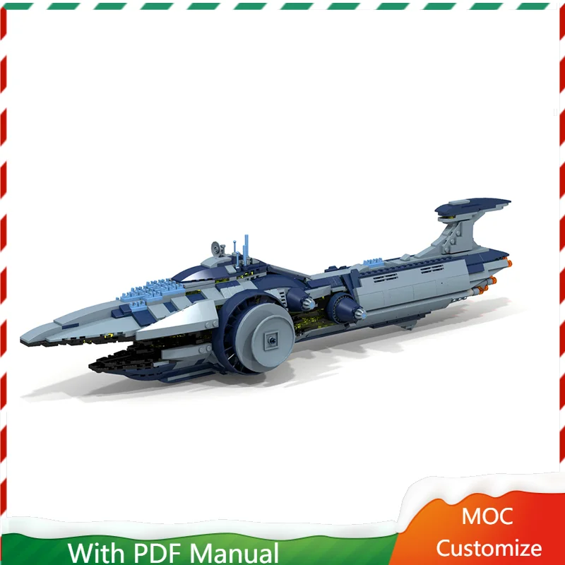 

1081 детали, популярная настройка MOC MALEVOLENCE, космический корабль, битва, модель «сделай сам», архитектура, сборка, дисплей, модель, игрушки, подарки на день рождения