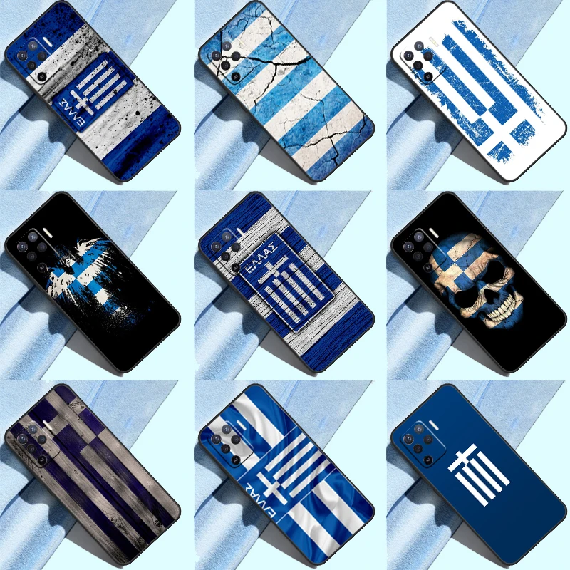 Greece Greek National Flags For OPPO A53 2020 A5 A9 A53S Case Cover For OPPO A52 A72 A54 A74 A94 A15 A83 A91 A93 A31