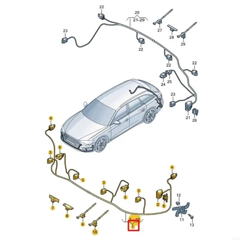4K5971095A Wiring Harness for A6L A4L Front Bumper Effectively Reducing Blind Spots