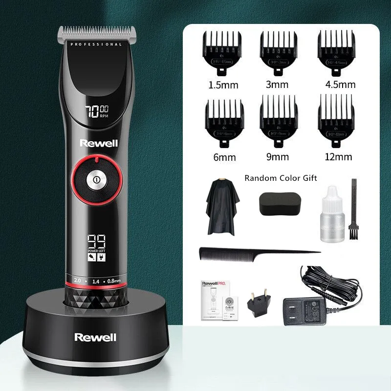 Hair Clipper Salon Professional Electric Scissors Barber Hairdressing Tools Rechargeable Trimmer Lithium Battery 3500 mAh 10H