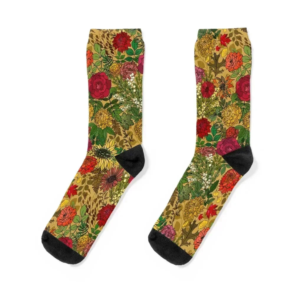 

Autumn Botanic Garden Socks Hiking boots gifts happy Men's Socks Women's