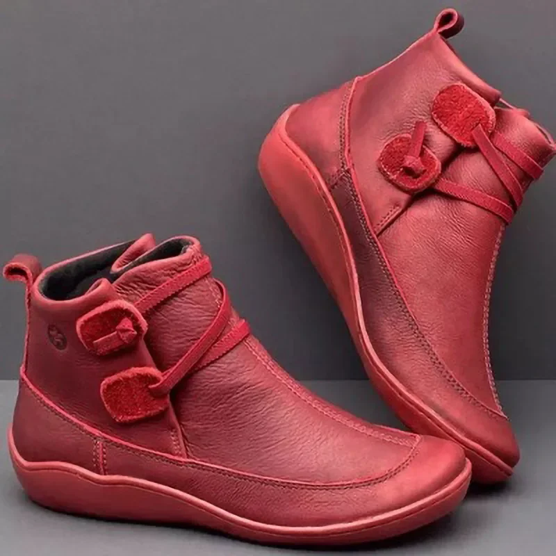 Women Boots Ankle Boots Roman Pointed Casual Booties Spring Autumn Women Leather Boots Ladies Casual Shoes Botas Femenina image 4