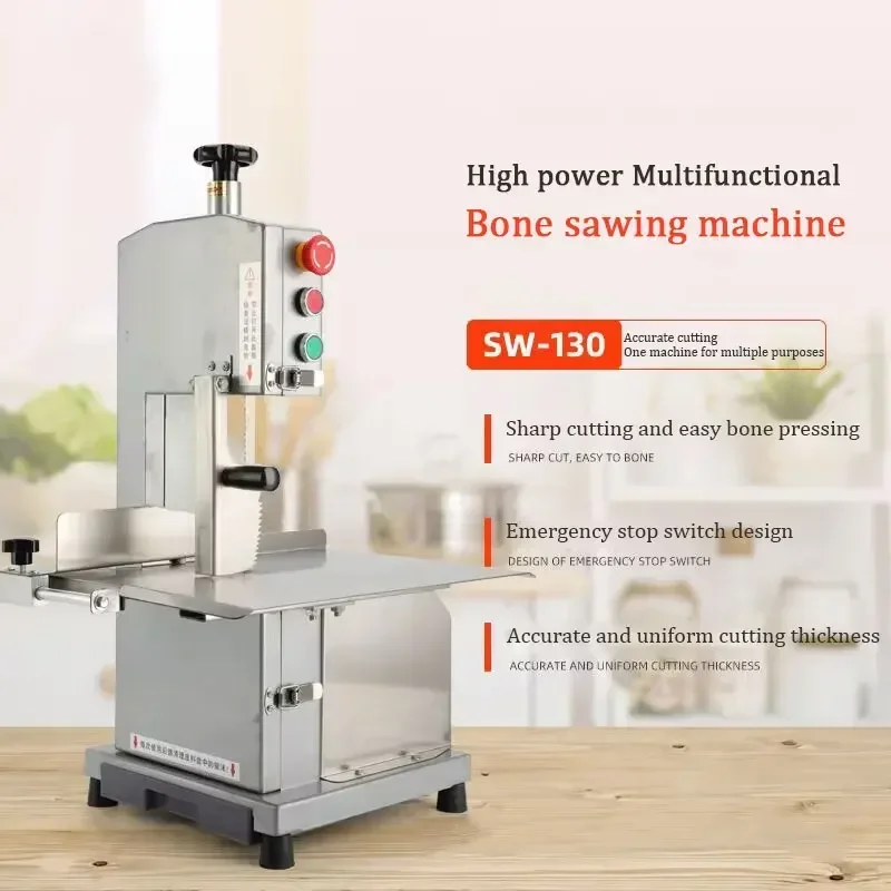 

Electric Frozen Meat And Bone Band Saw Cutter Commercial Kitchen Equipment Automatic Beef Cutting Machine for Butcher