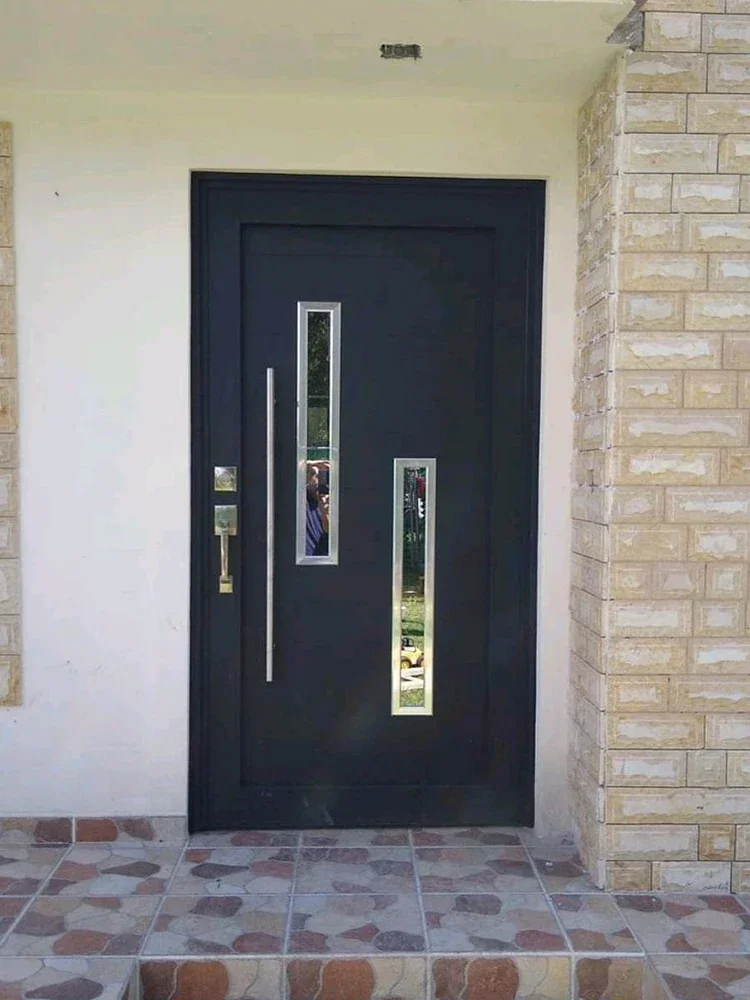 *IW% Entrance Door Exterior Entry Doors Thermal Break Aluminum Modern Security Front Casement Door for House Custom Home Decor