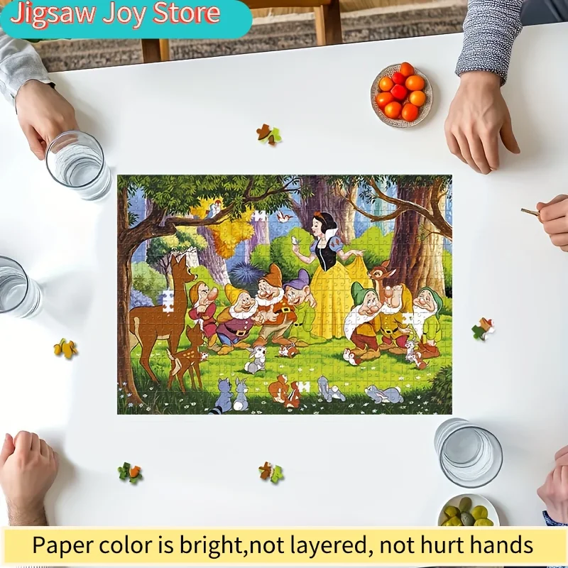 Rompecabezas de 1000 Piezas con Personajes de Dibujos Animados, Blancanieves y los Siete Enanitos, Rompecabezas de Pared para Colgar, Juego para Adultos, Regalo, Juego Interactivo Familiar