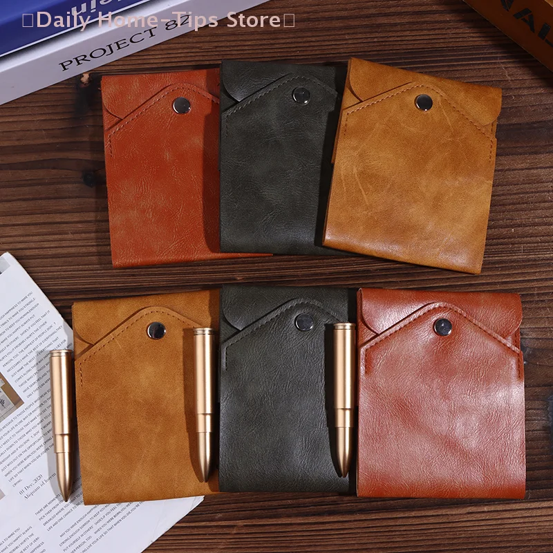 محفظة مدمجة متعددة الوظائف بمشبك بطاقة الهوية ثنائية الطي مع محفظة بسيطة للقلم للتنقل اليومي للأعمال والسفر