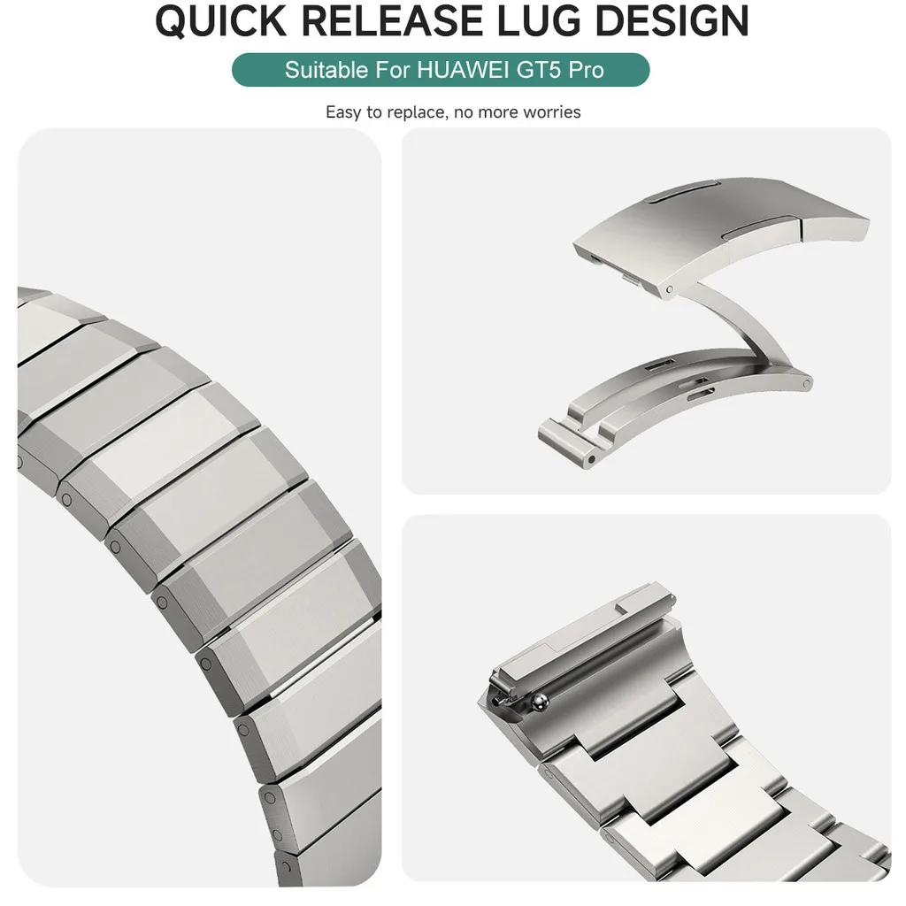 オリジナル高級チタンストラップ Huawei 社時計 GT 5 プロメタルブレスレット Huawei 社時計 GT5 プロ 46 ミリメートル専門時計ストラップ