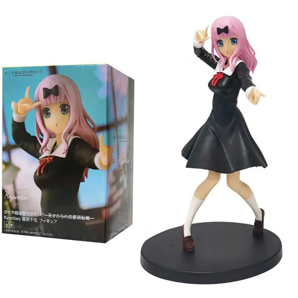2025 Figura de Anime de 18cm Love is War Fujiwara Chika Shinomiya Kaguya Kawaii Girl figura de acción muñeca coleccionable en mi