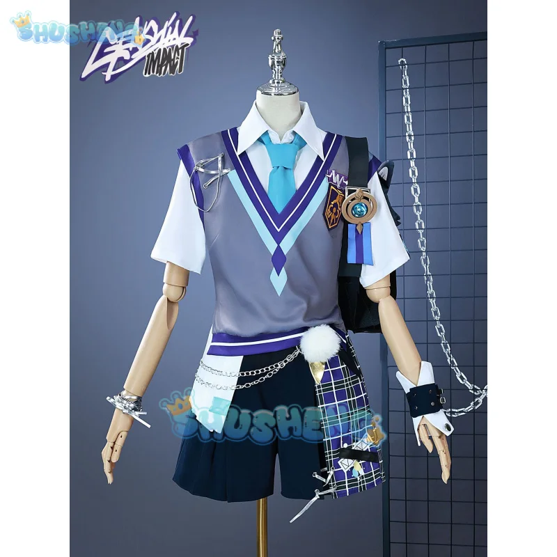 Shusheng Wander/Scaramouche Cosplay Genshin Impact Costume Coffee Jointly-Designed Fashion Outfit Daily Wear Role Play Clothing