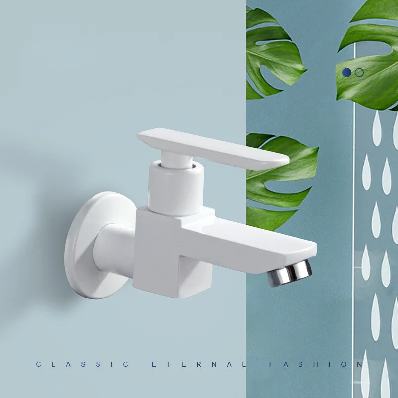 Quick Open Mop Pool Faucet Single Hole Bathroom Balcony Household Single Cold Water Faucet Wall-Mounted All Copper