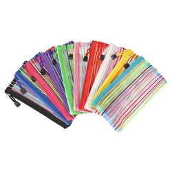 Bolsa de malla con cremallera para documentos, organizador de archivos de colores arcoíris, de nailon, multiusos, para viaje, 6 piezas, A5/B6