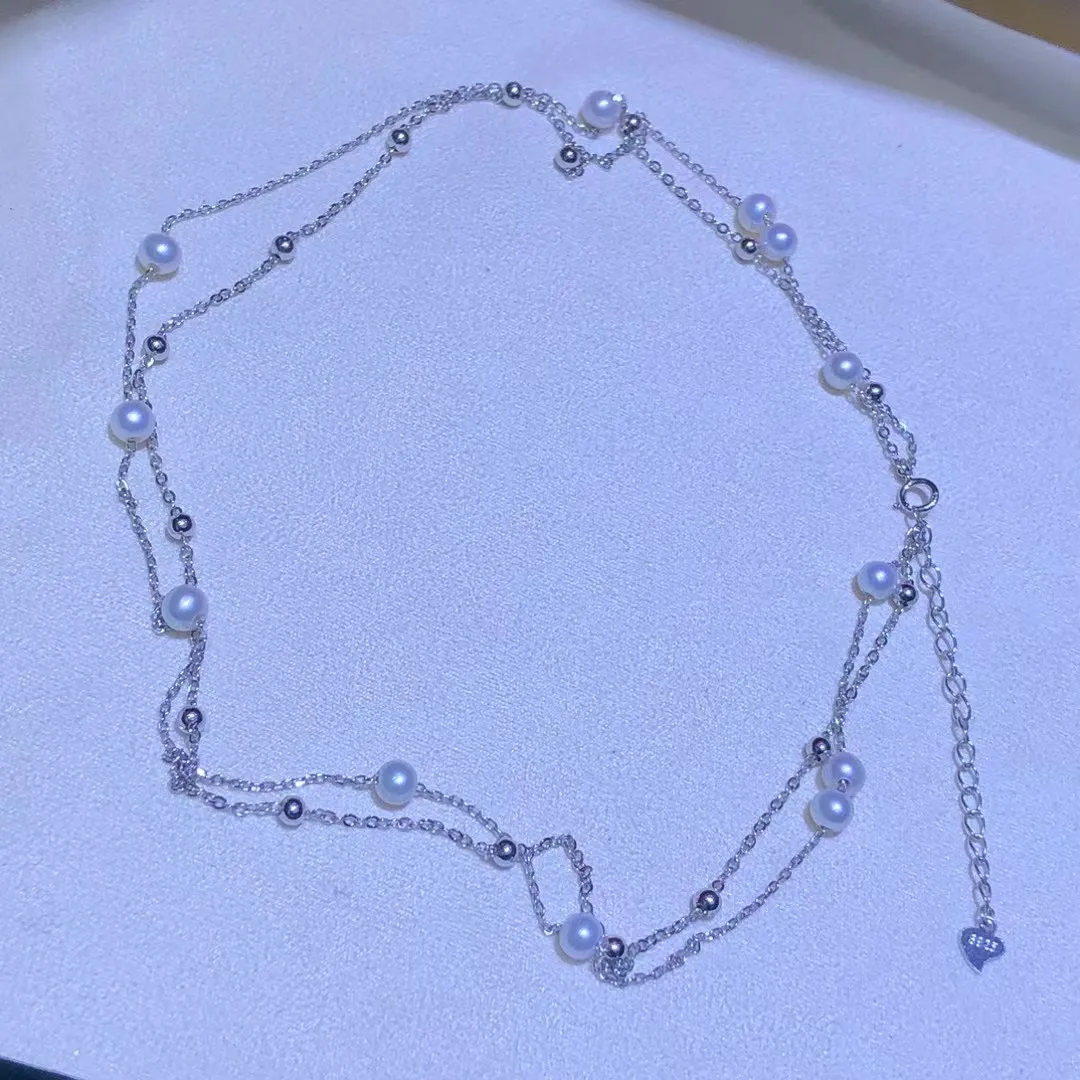 

Ожерелье из стерлингового серебра S925, фурнитура для ювелирных изделий, крепления, детали, крепления для жемчуга 5-7 мм, камни, 5 шт./лот