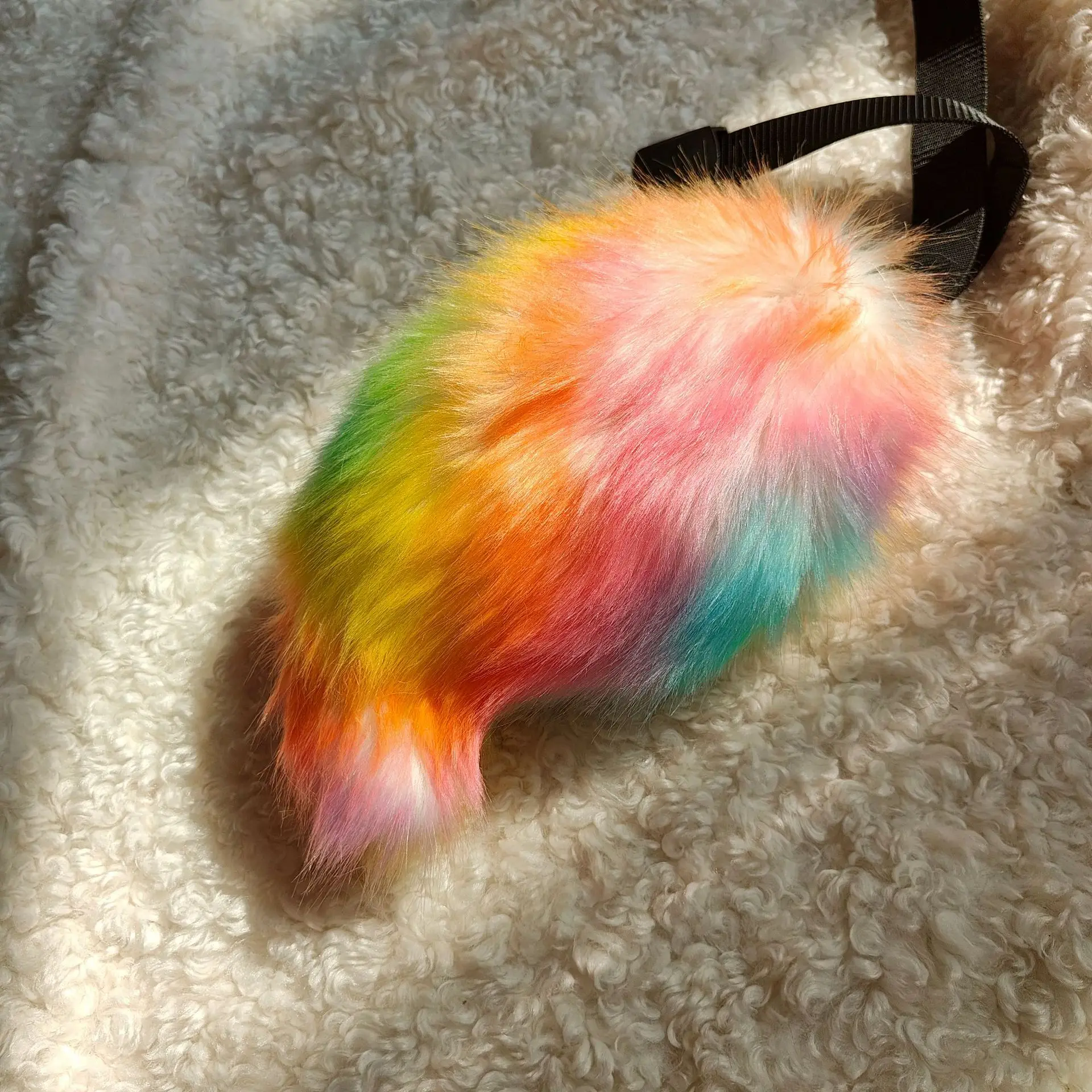 Fofo kawaii coelho cauda de pelúcia fursuit anime caudas cosplay traje adereços lolita coelho cauda festa jk menina kig desempenho adereços