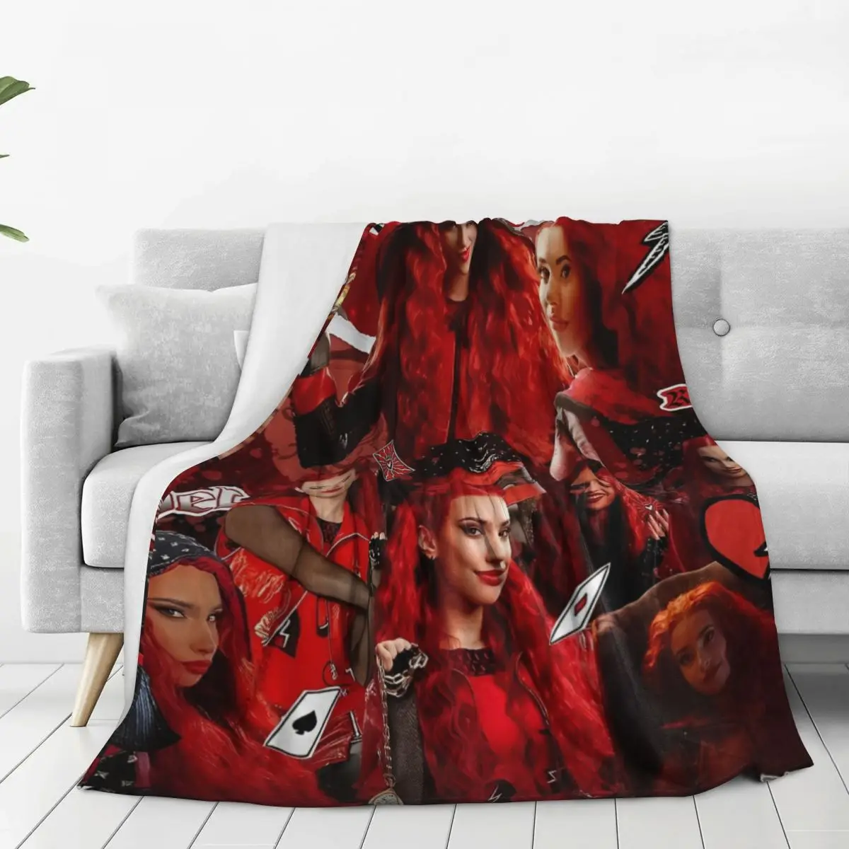 Descendants 4 The Rise Of Red Blanket Camping Flannel Bedding Throws For Couch Chair Warm Custom Quality Bedspread Birthday Gift