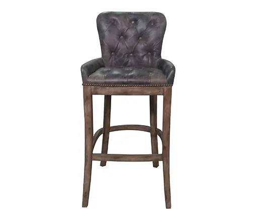 

Man-made Leather Bar Chair Stool with Rivets Vintage High End Artificial Leather Bar Chair Microfiber Bar Chair