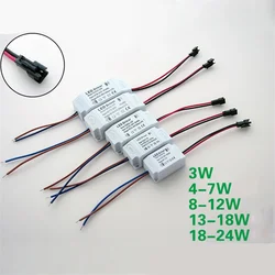 1PC AC90~265V 3~24W LED Driver Power Supply Adapter Transformer For LED Lights 3W 4-7W 8-12W 13-18W 18-24W Power Tools