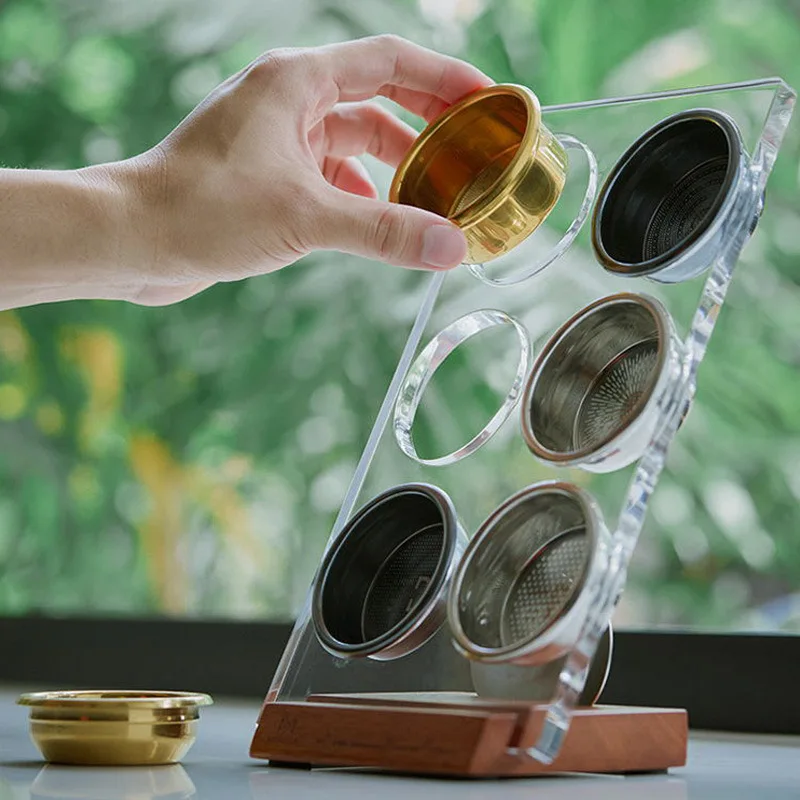 MUVNA Coffee Accessories Storage Rack for Espresso Coffee Powder Bowl Blind Basket Shower Screen Portafilter Organizer Holder