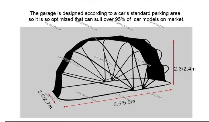 Portable tent waterproof manual car House shed foldable shelter carport parking canopy galvanized steel retractable garage