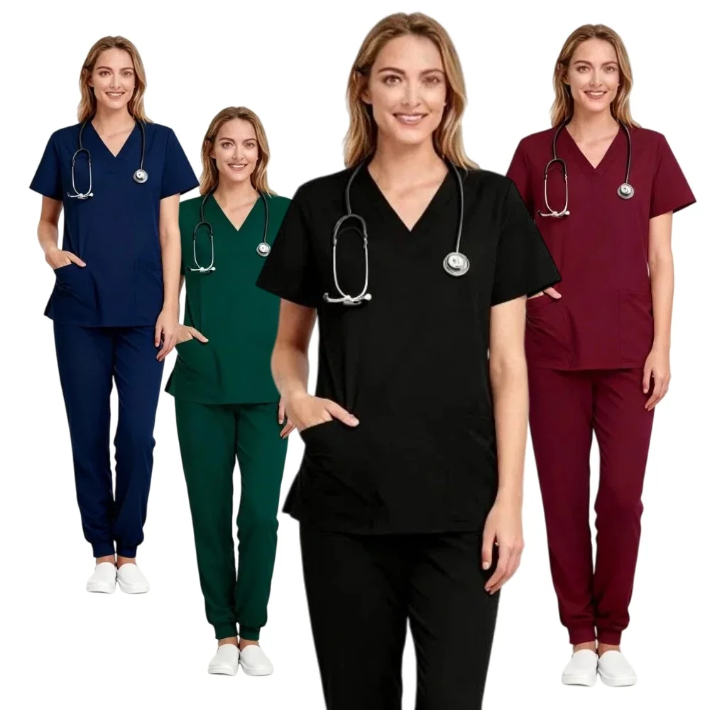 

Комплект униформы для кормления с топом с короткими рукавами и P-rofessional брюками, практичная одежда M-edical для работников здравоохранения