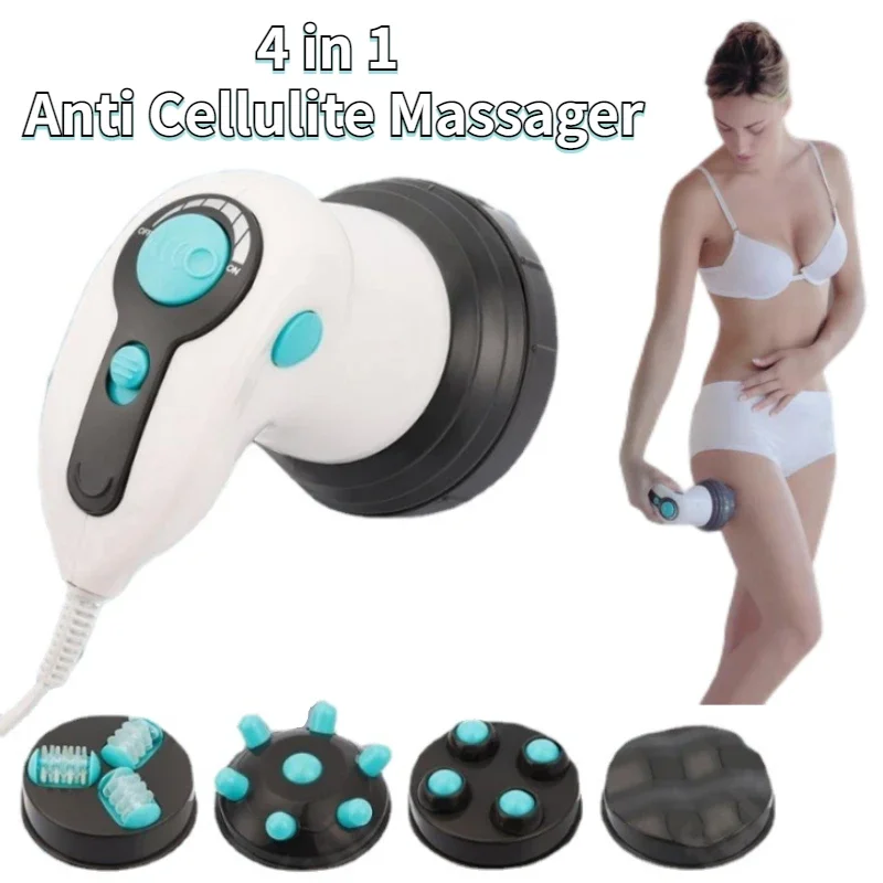 4 in 1 Anti Cellulite Massager Electric Body Innovation Slimming Massager Roller Handheld Infrared Arm Leg Hip Belly Fat Remover