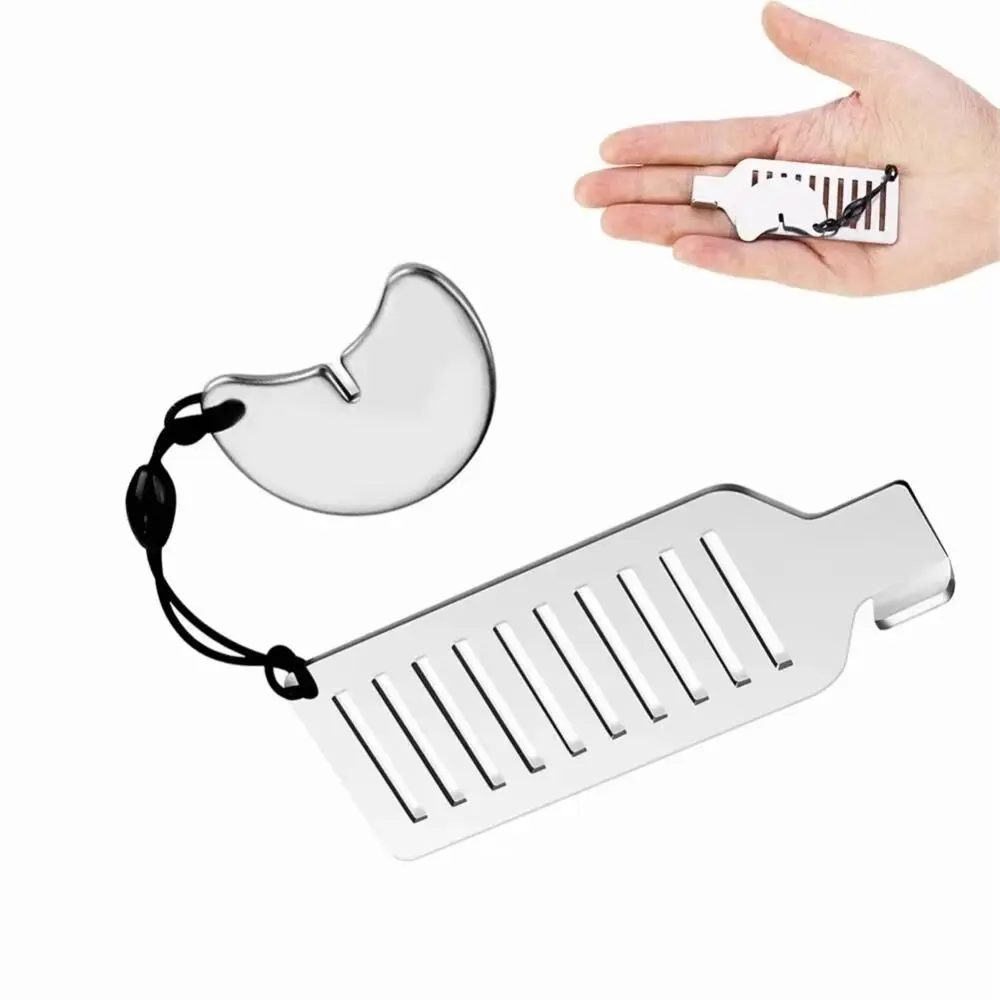 Heavy Duty Safety Door Blocker 8cm Stainless Steel Door Lock Stopper Easy Installation Anti-theft Hotel Door Jammer Apartment