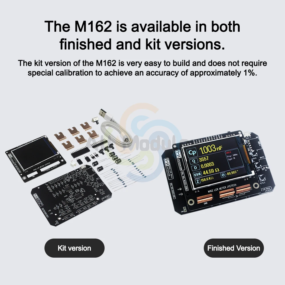 Transistor Tester Frequency Tester PWM Square Wave LCR Meter Voltmeter Full Color Screen Graphics DIY Kit