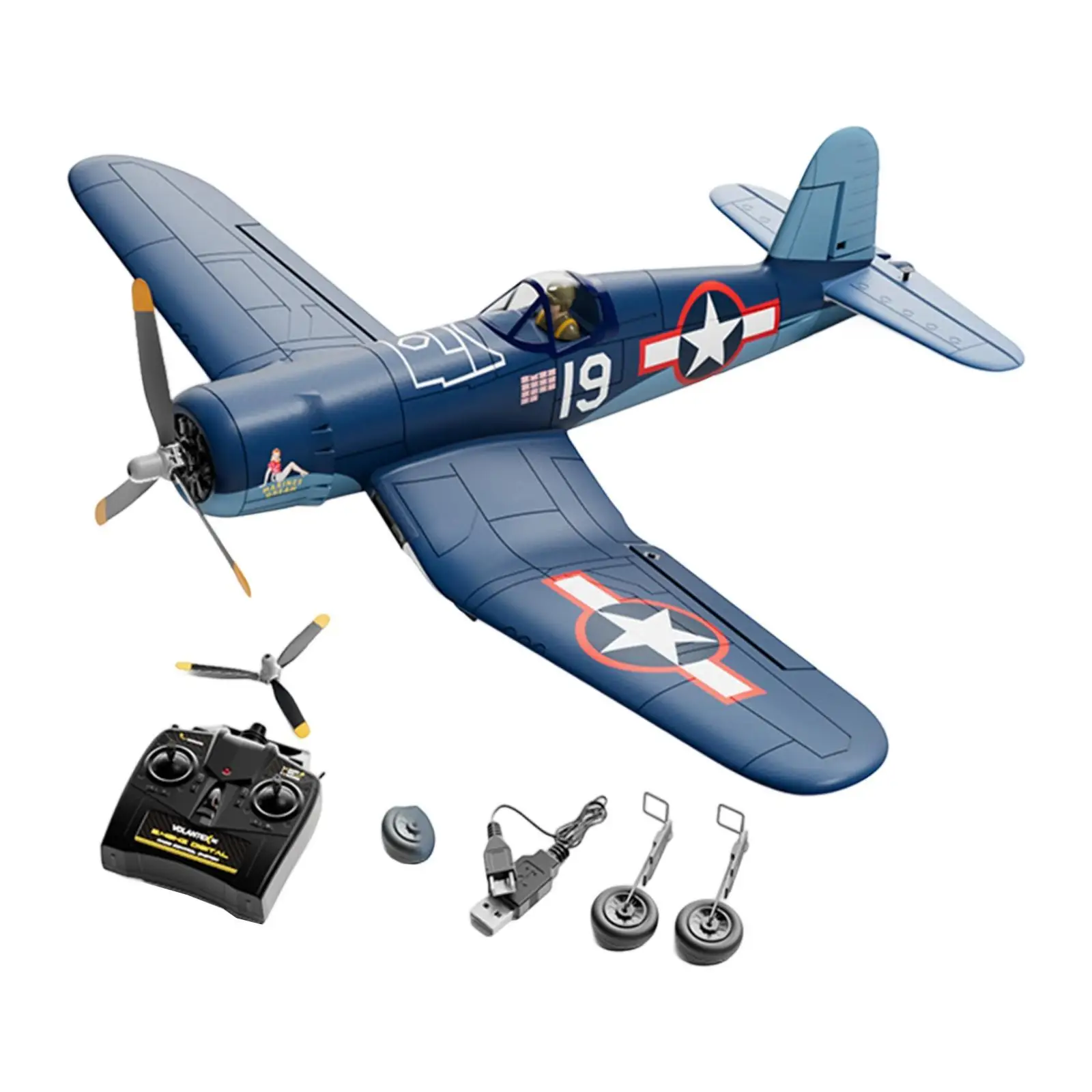 Avion RC 500mm, envergure fixe avec moteur sans balais, contrôle facile, jouet de jeu en plein air, modèle de chasse pour enfants et adultes, cadeau d'anniversaire