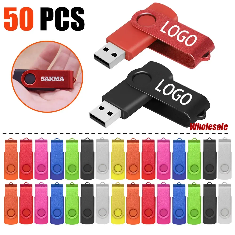 

Custom Logo Wholesale USB Stick 50 Pieces USB Flash Drive 32/64/128GB Free Shipping 16GB Pen Drive 8gb Thumb Drive