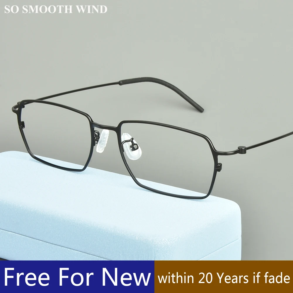 

Ultralight Pure Titanium Square Glasses Frame for Big Face Men Women Myopia Optical Eyeglasses Spectacles Prescription Eyewear